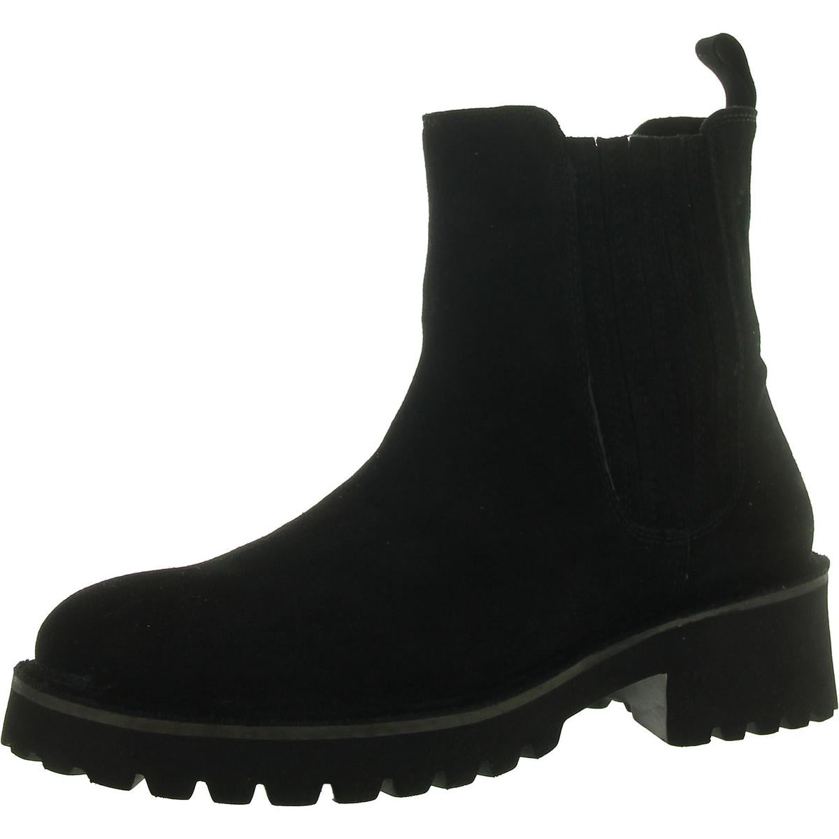 Cashew-Wildleder-Stiefeletten mit runder Zehenpartie