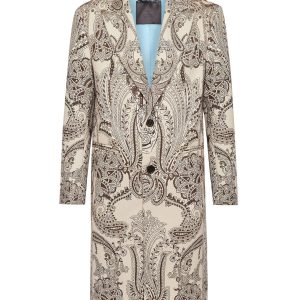 Wolle lang Fell paisley Foulard 7676517613628