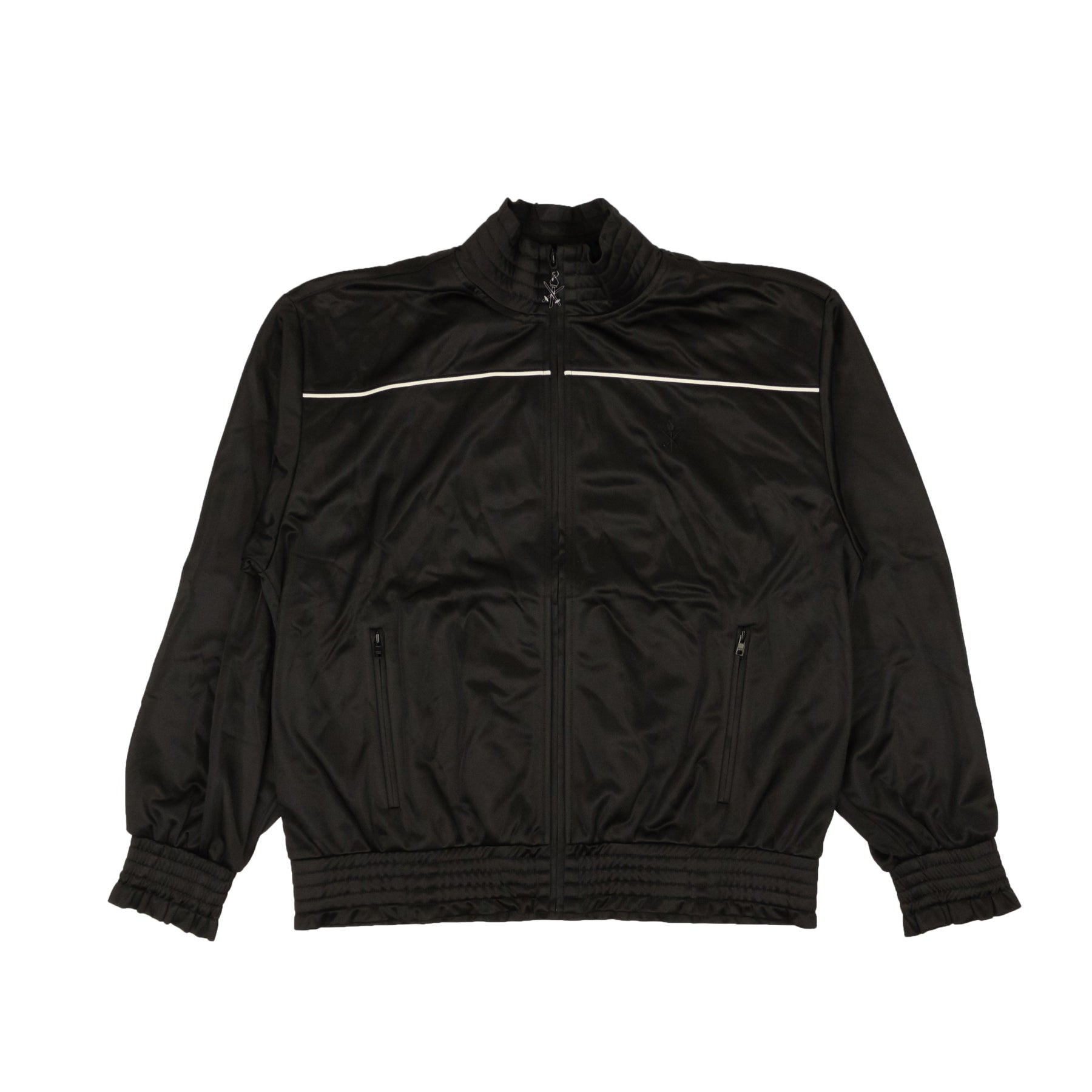Opening Ceremony gesmokte Trainingsjacke mit Rüschen – Schwarz