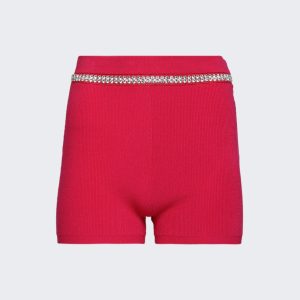 Strickshorts mit Verzierungen