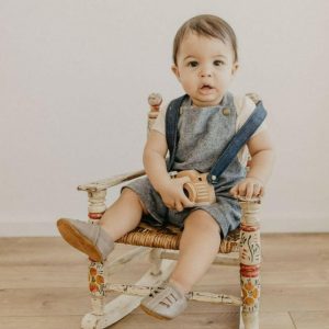 Sequoia Baby Mokassin Sandalen – Schiefergrau