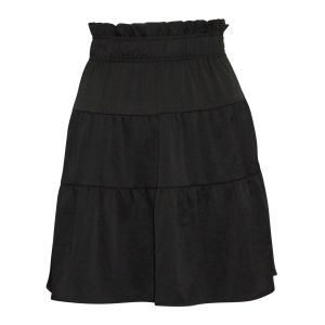 Ba&sh Ruffy Tiered Rock aus schwarzem Polyester 7765019263036