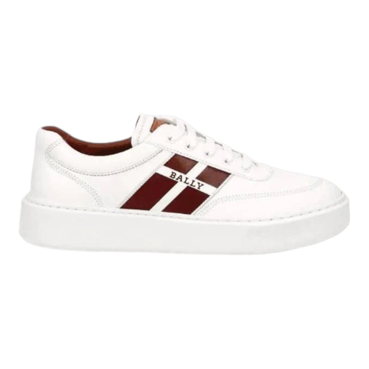 Bally Coby 6240536 Herren-Sneaker aus weißem Lammleder, Größe 11,5