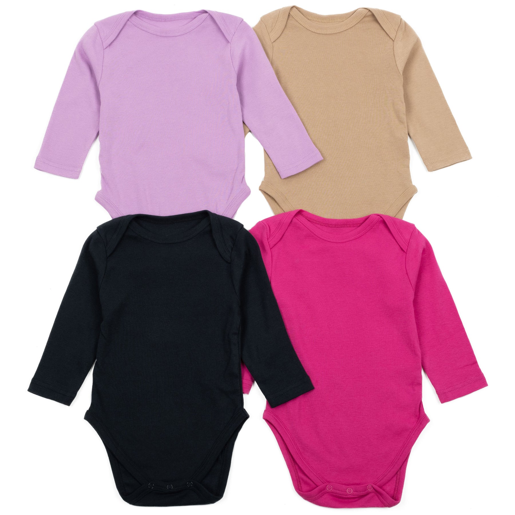Baby vier Packung langen Ärmel Body