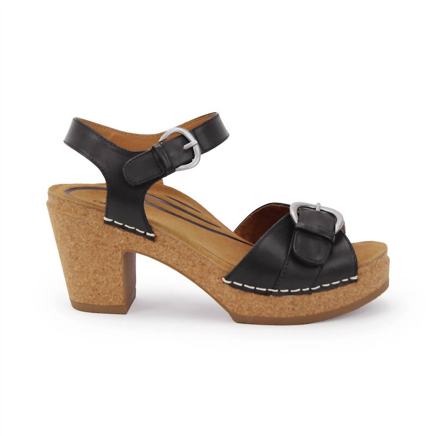 Damen Tory öffnen Zehenabsätze Sandalen in schwarz