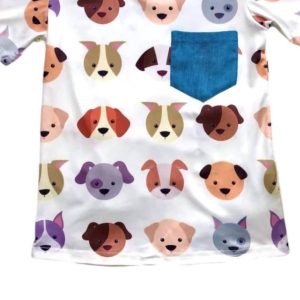 Kinder peppy Welpen Tasche T-Shirt in weiß