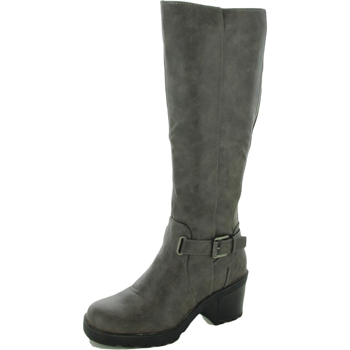 Tempist Kunstleder große kniehohe Stiefel