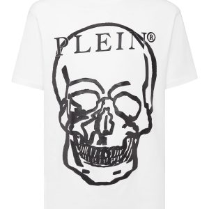 Jersey T-Shirt rund Hals ss Schädel und Plein