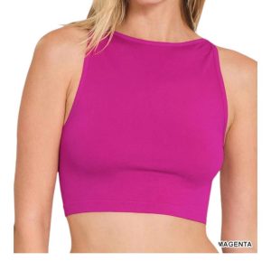 nahtlose Ernte Top Bralette in Magenta 7803953872956