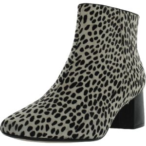 Sheer Flora 2 Damen Kuh Haar Tier Druck Stiefeletten 7766664708156