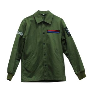 Opening Ceremony Symphony Patch Coach Jacke aus grüner Baumwolle 7833142853692