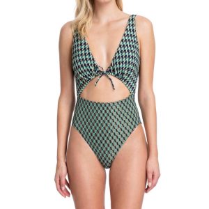 One Piece Badeanzug in bekam Retro Revival grün