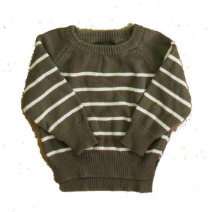 kleine Zigeuner Jungen grün Streifen Pullover 7805823746108
