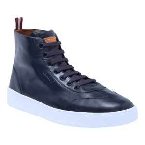 Bally Bruce 6230481 Tintenfarbene High-Top-Ledersneaker für Herren, Größe 6 US