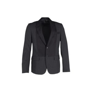 Alexander McQueen Stripe Blazer aus schwarzer Wolle 7748774035516