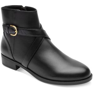 Vicky Damen-Stiefeletten aus Leder mit Kreuzmuster