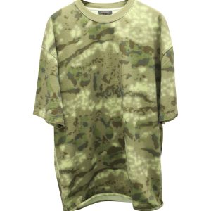 Yeezy Season 3 Camo T-Shirt aus grüner Baumwolle 7766682009660