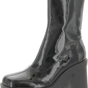 Gerri 3 Damen Patent Quadrat Zehe Mittelkalben Stiefel