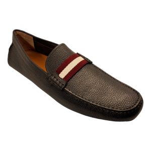 Bally Waltec 6230202 Herren-Loafer aus genarbtem Kalbsleder in Schokoladenbraun