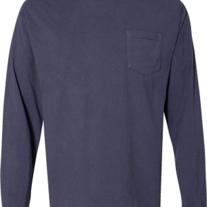 ComfortWash by Hanes Garment-Dyed Langarm-T-Shirt mit Tasche 7824348184636
