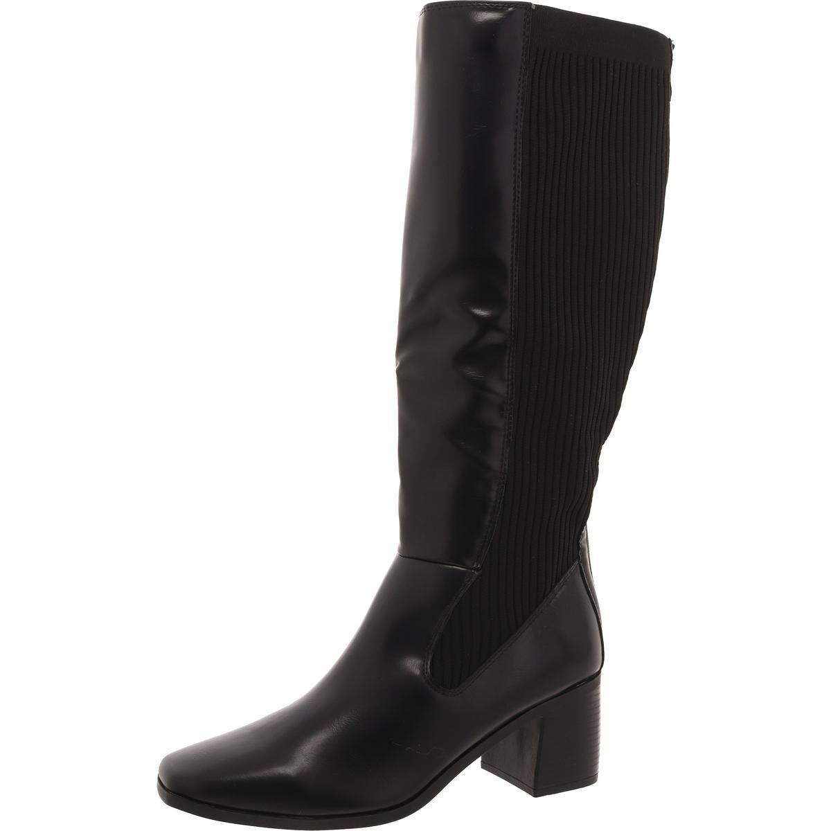 Winny Kniehohe Stiefel aus Kunstleder mit weitem Schaft