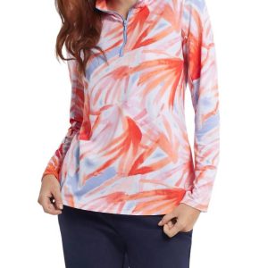 Performance Mock Neck Langarm Top in Orchidee 7676593045564