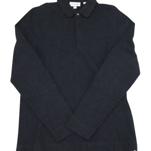 Lacoste Long-Sleeve paris klassische Passform Polo aus grauer Baumwolle 7766487957564