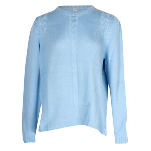Miu Miu Cable Strickpullover in blau Kaschmir 7703677632572