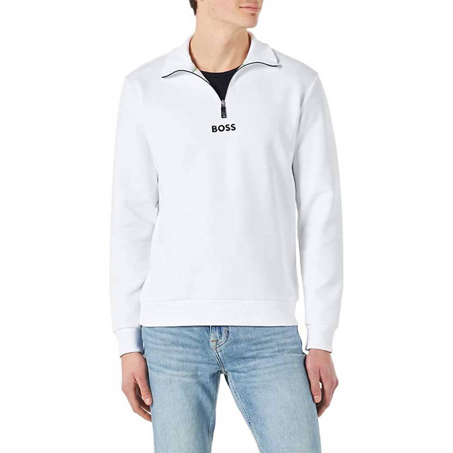 Sweat 1 Half Zip Sweatshirt in weiß