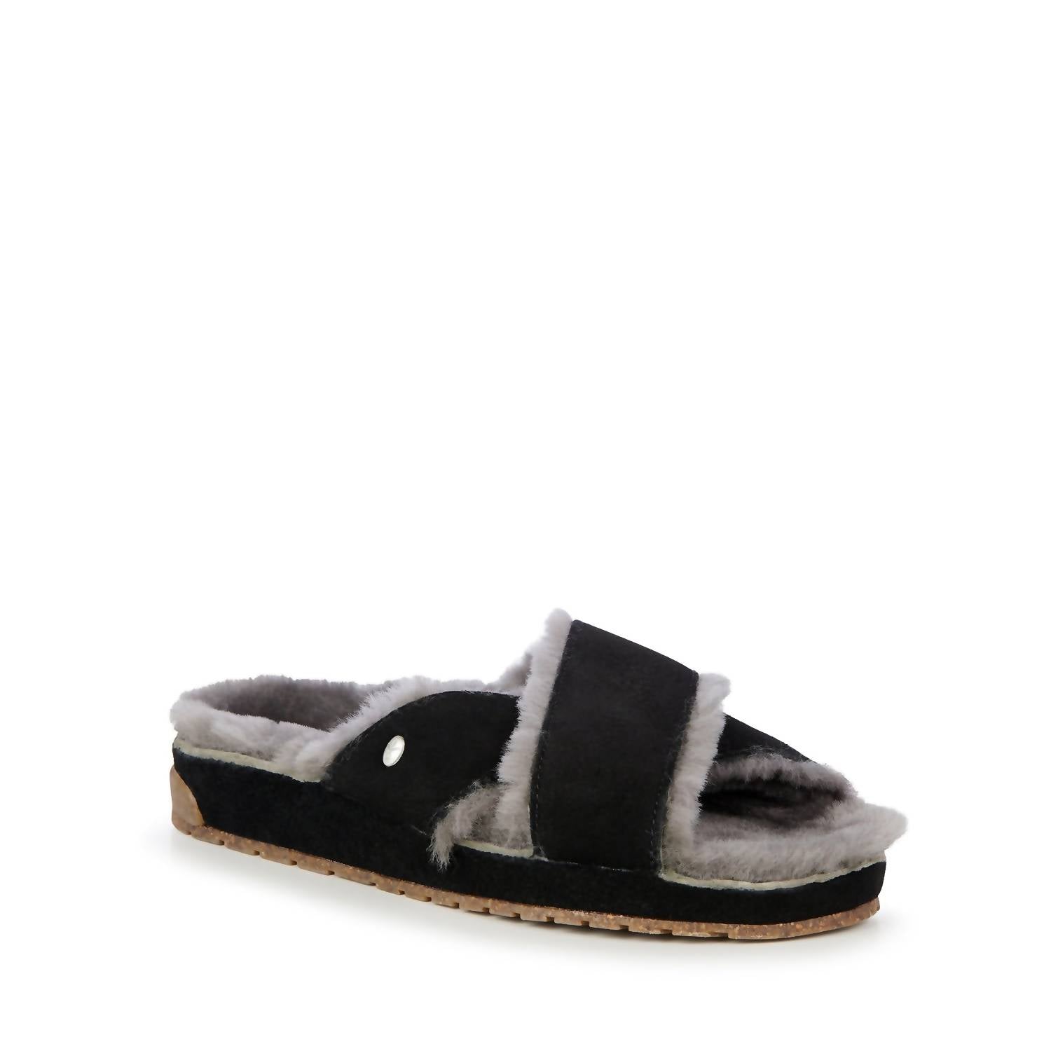 Damen Mayberry Korky Slide Sandale in schwarz