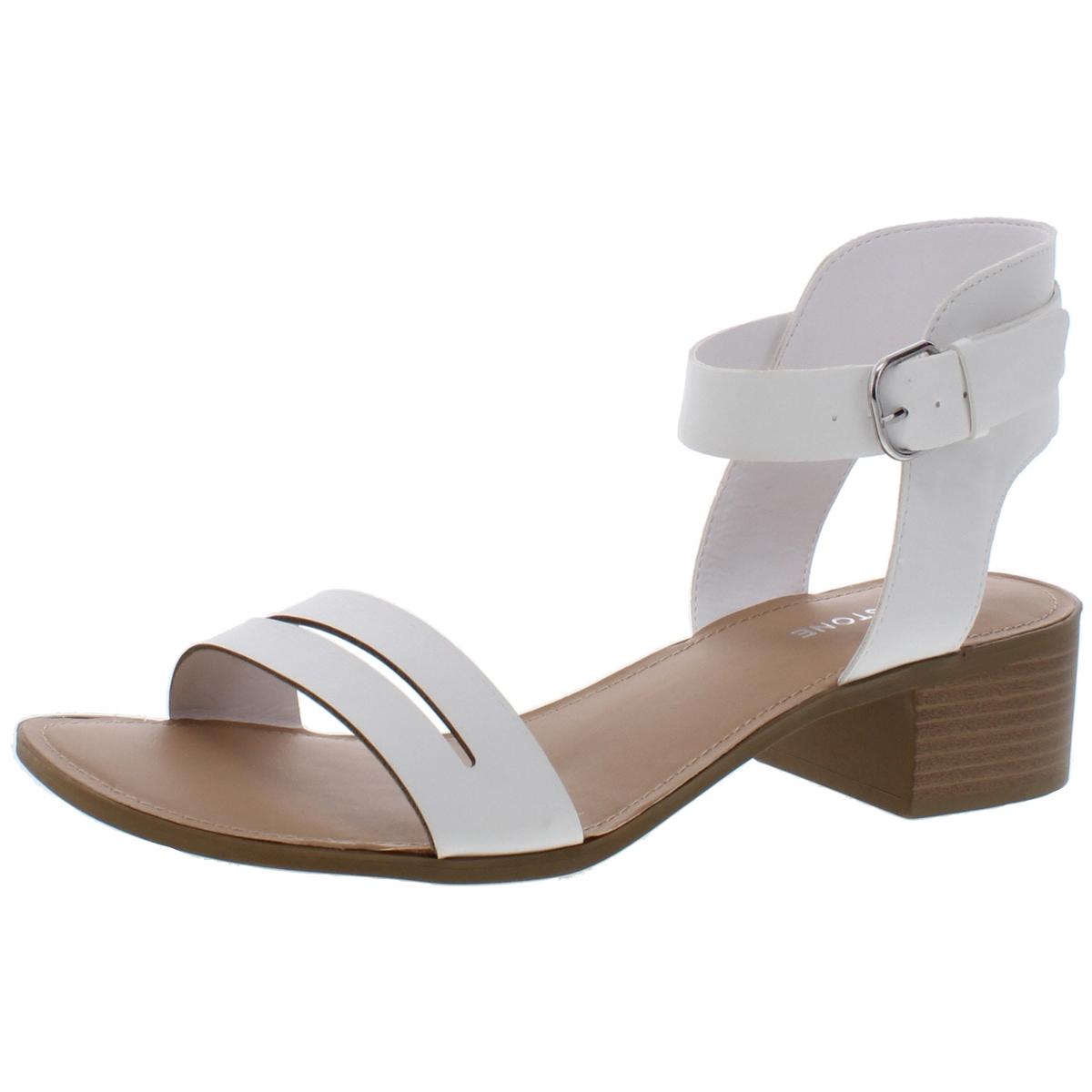 ALECTA – Kunstledersandalen mit Knöchelriemen und Riemchen