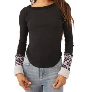 She’s Reversibles Manschettenhemd in schwarz 7803979595836