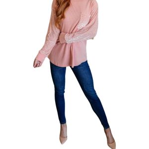 Excellence – Top mit Verzierungen in Rosa – 7766613950524