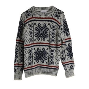 Thom Browne Fair Isle Crewneck Pullover aus mehrfarbiger Wolle und Mohair