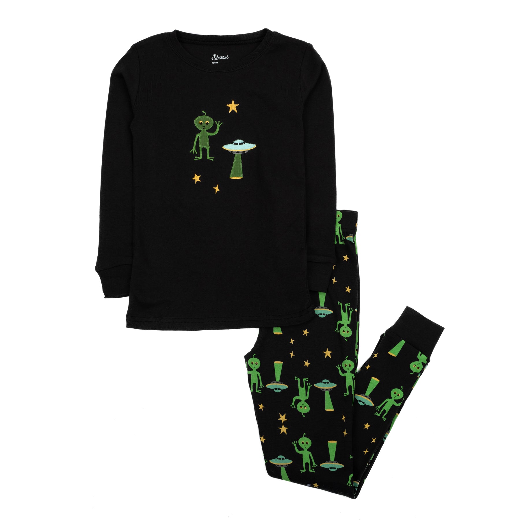 Kinder zwei Stück Baumwolle Pyjamas Alien