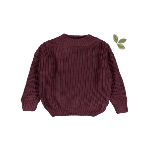The Chunky Strickpullover – Maulbeere
