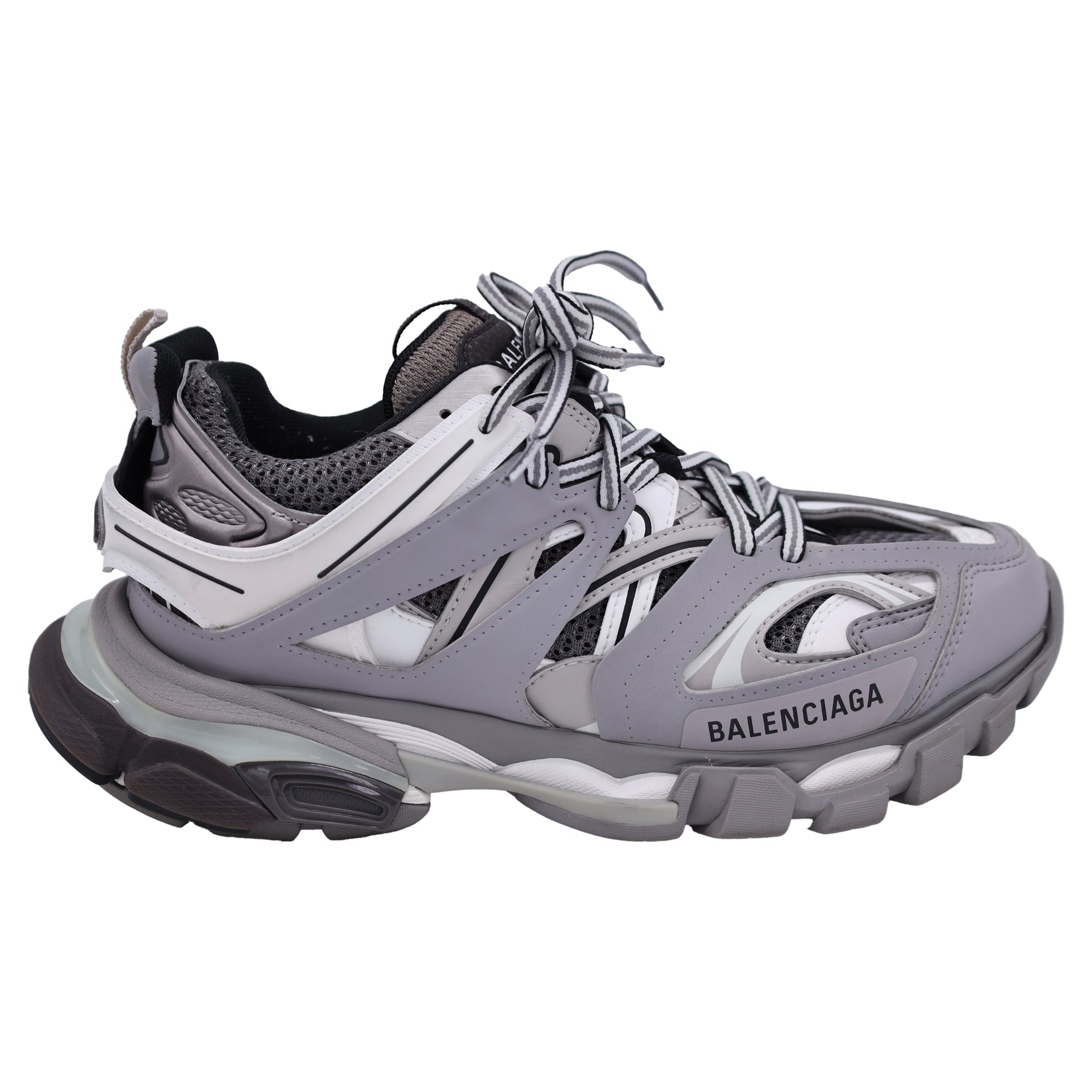Balenciaga Track Lace Up Sneakers aus grauem Polyurethan 7833153110076