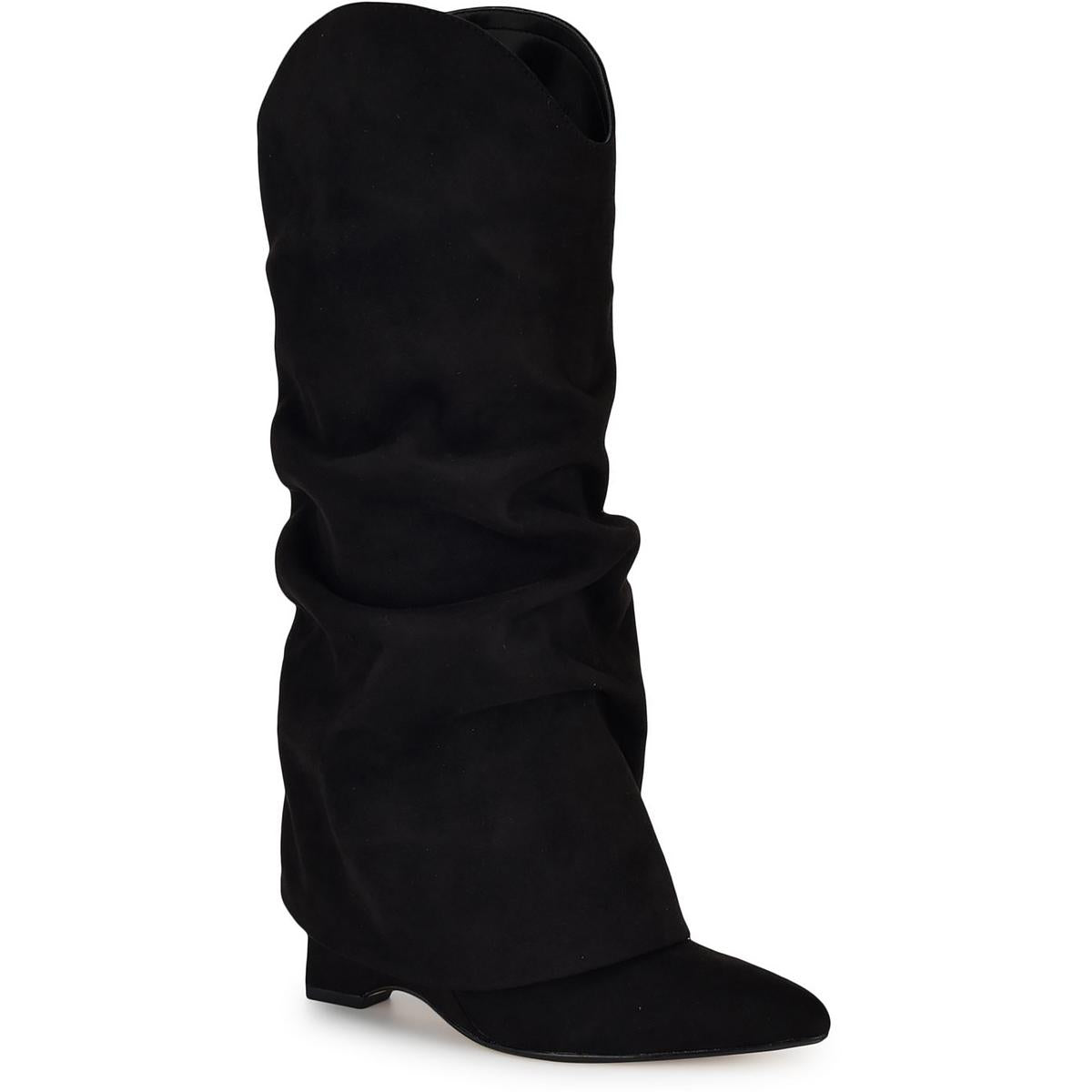 AMAZIN 2 Faux Wildleder spitz zu kniehohe Stiefel