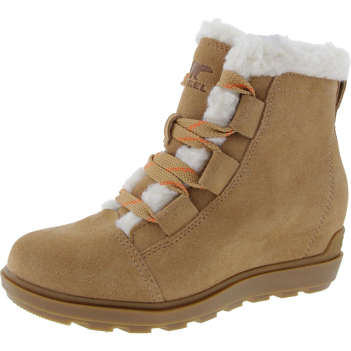 Stiefeletten aus Leder mit Kunstpelzfutter