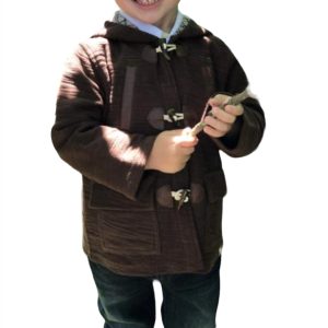 Jungen duffle Jacke in braun