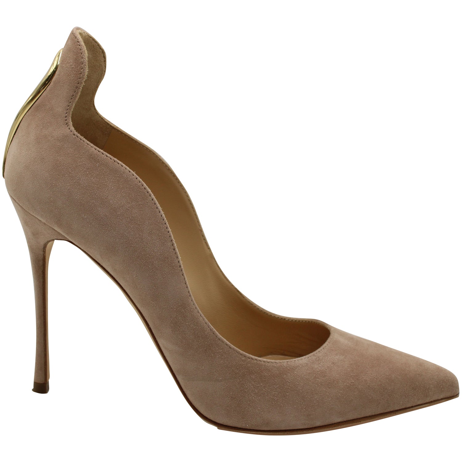 Sergio Rossi Blink Keyhole Fersen in nacktem Wildleder 7703694147644