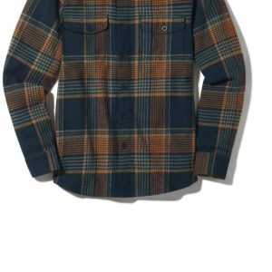 Portland Heavy Flanell Hemd in Marine Teal Orange