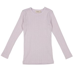 Tamra Pointelle-Oberteil für Mädchen in violettem Staub
