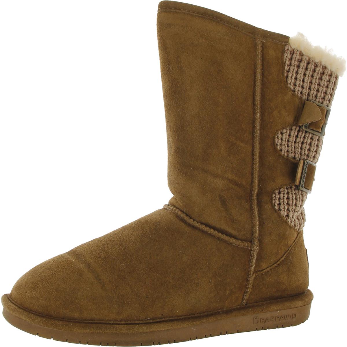 Boshie Winter- und Schneestiefel aus Wildleder mit Kunstpelzfutter