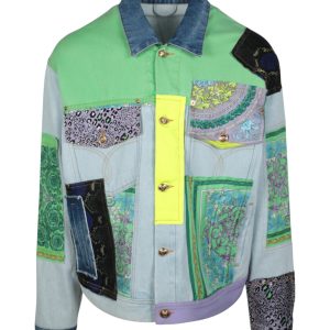 Barocco Patchwork Jeansjacke 7670732619836