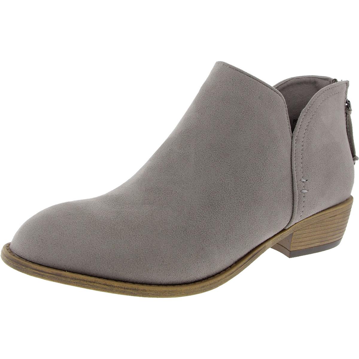 Stiefeletten aus Wildlederimitat mit Reißverschluss