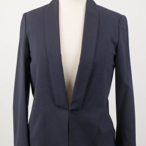 Blauer Damenblazer aus Wollmischung