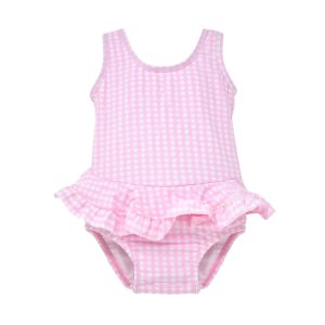 Mädchen ein Stück Badeanzug in rosa