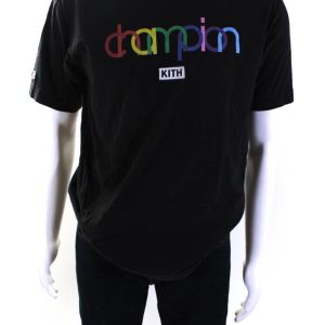 Champion x Kith Herren Trikot Strick Rundhalsausschnitt Kurzarm T-Shirt T-Shirt schwarz 7833533349948