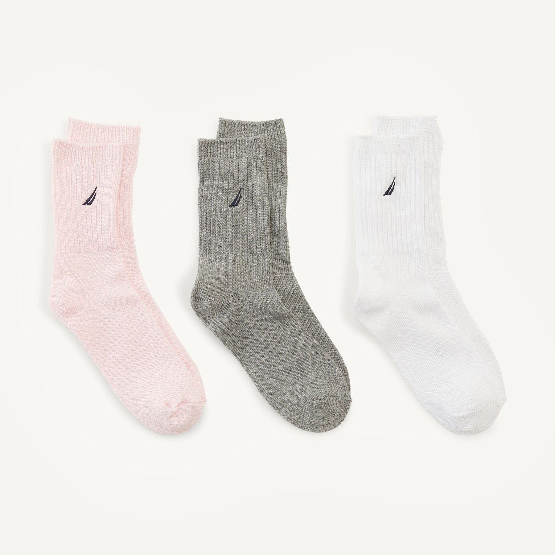 Nautica Damen Crew Socken, 3-Pack